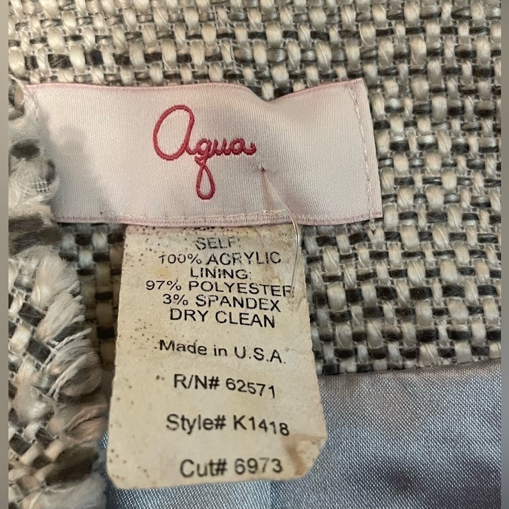 NWT Aqua Tweed Raunchy and Amp Ruffled Cropped Blazer Size Medium! - Picture 13 of 15